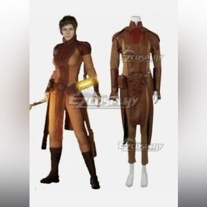 Star Wars Brown Bastilla Shan Jumpsuit Costume Cosplay